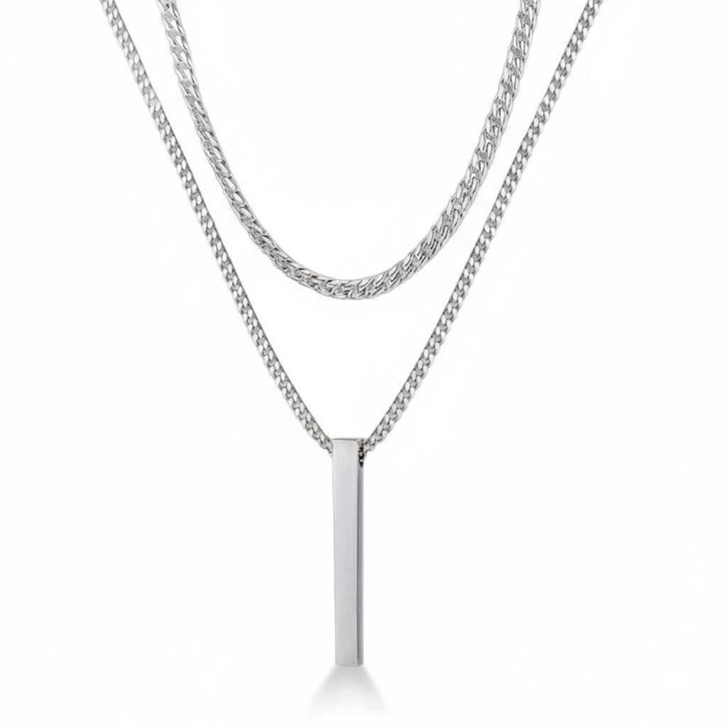 Collier DOUBLE RAND VERTI en Acier Inoxydable pour Hommes CE2316
