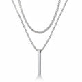 Collier DOUBLE RAND VERTI en Acier Inoxydable pour Hommes CE2316