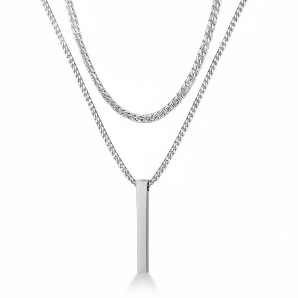 Collier DOUBLE RAND VERTI en Acier Inoxydable pour Hommes CE2316