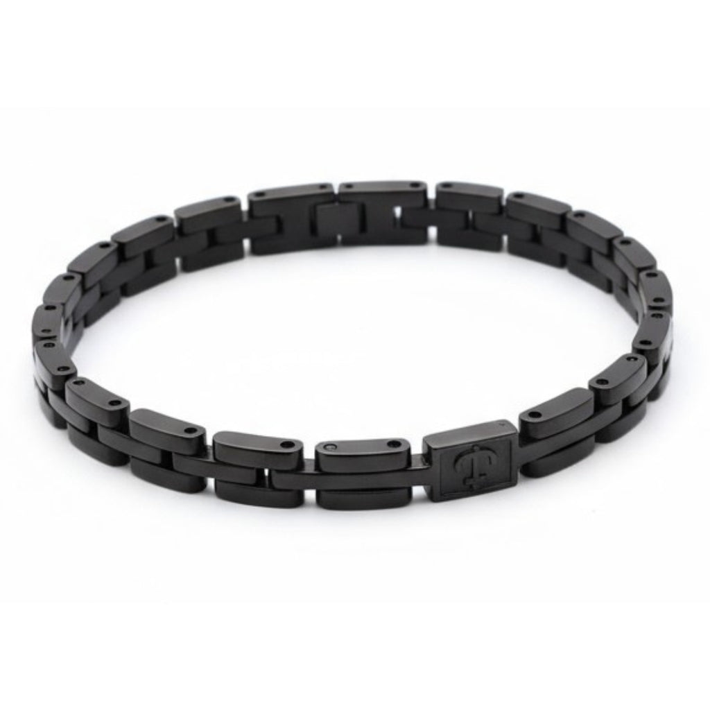 Bracelet en acier inoxydable de style Rolex Noir. BA1012