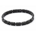 Bracelet en acier inoxydable de style Rolex Noir. BA1012