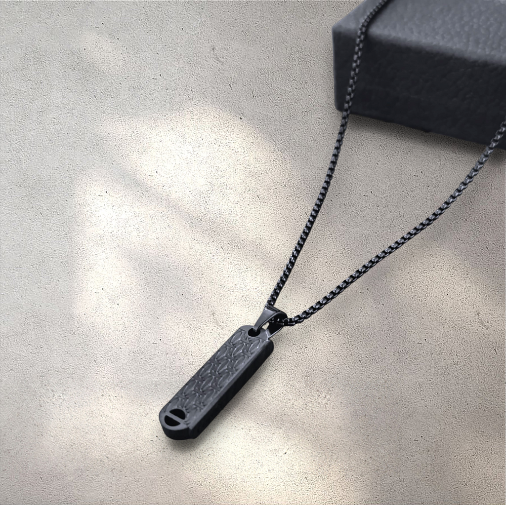Collier pour homme pendentif diamante-Noir SR1708