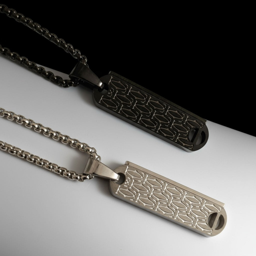 Collier pour homme pendentif diamante-Noir SR1708